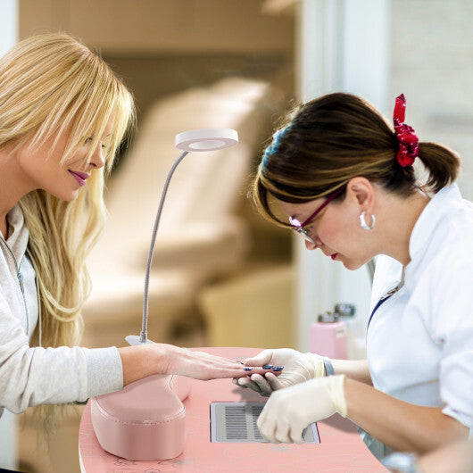 Manicure Nail Table with Bendable USB-plug LED Table Lamp-Pink LuxuryLifeWay Online Store