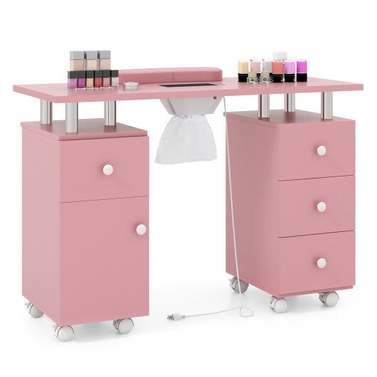 Manicure Table Nail Desk with Electric Dust Collector and 3 Dust Bags-Black LuxuryLifeWay Online Store