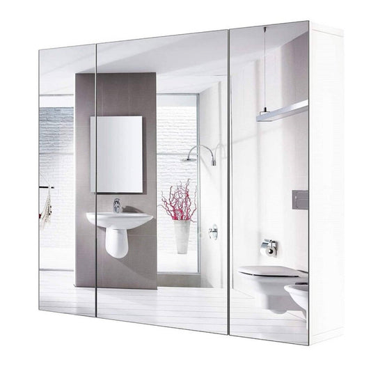 Modern 3-Door Wall Mounted Medicine Cabinet Bathroom Mirror Cupboard LuxuryLifeWay Online Store