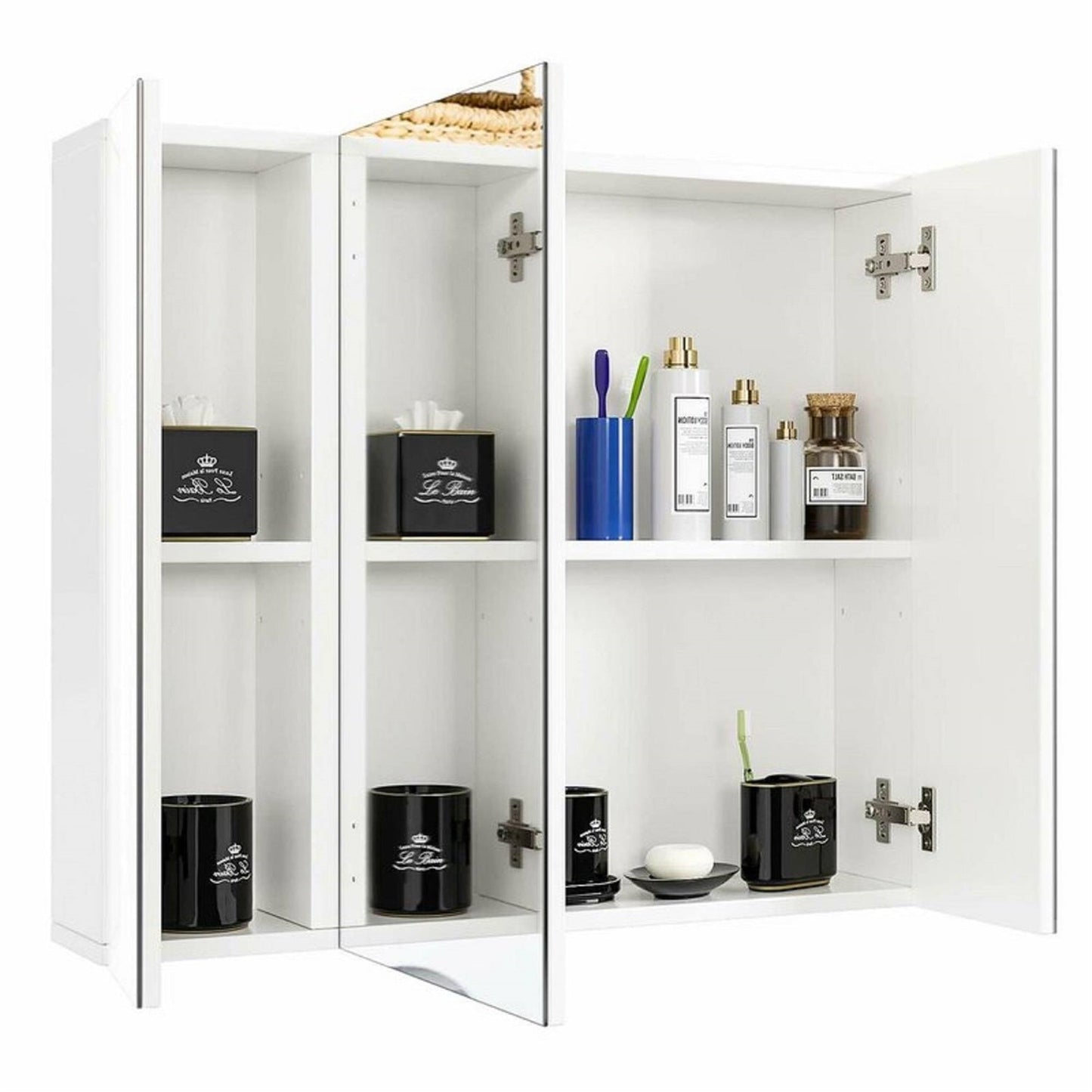 Modern 3-Door Wall Mounted Medicine Cabinet Bathroom Mirror Cupboard LuxuryLifeWay Online Store