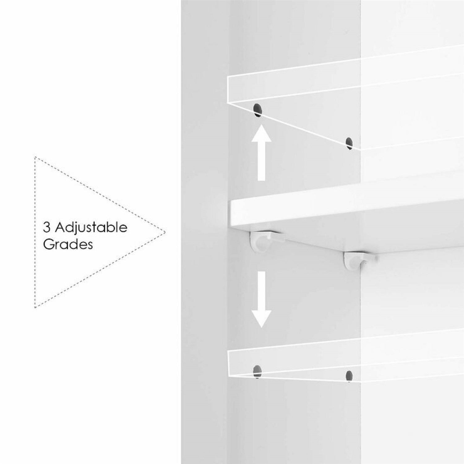 Modern 3-Door Wall Mounted Medicine Cabinet Bathroom Mirror Cupboard LuxuryLifeWay Online Store