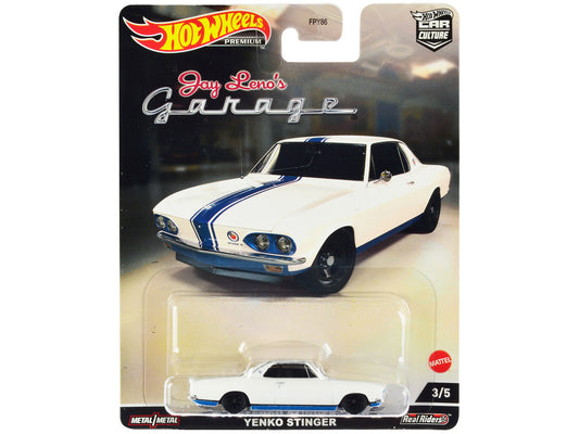 1966 Chevrolet Corvair Yenko Stinger White with Blue Stripes "Jay Leno’s Garage" Diecast Model Car by Hot Wheels LuxuryLifeWay Online Store