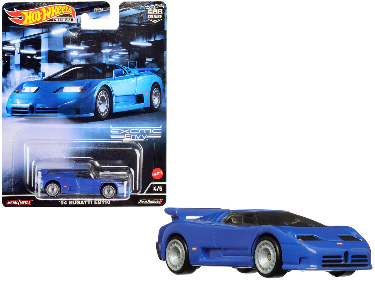 1994 Bugatti EB110 Blue "Exotic Envy" Series Diecast Model Car by Hot Wheels LuxuryLifeWay Online Store