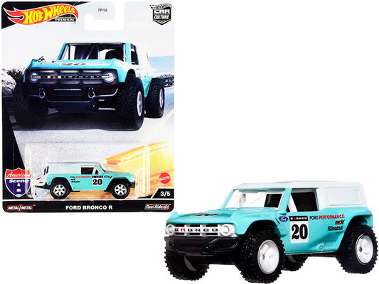 Ford Bronco R #20 Turquoise with White Top "American Scene" "Car Culture" Series Diecast Model Car by Hot Wheels LuxuryLifeWay Online Store