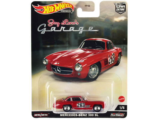 Mercedes-Benz 300 SL #263 Red (Weathered) "Jay Leno’s Garage" Diecast Model Car by Hot Wheels LuxuryLifeWay Online Store