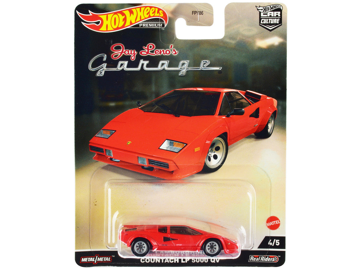 Lamborghini Countach LP 5000 QV Red "Jay Leno’s Garage" Diecast Model Car by Hot Wheels LuxuryLifeWay Online Store