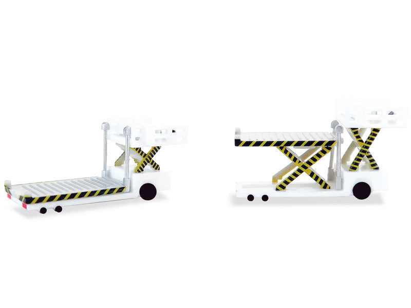 Container Loader 2 Vehicle Set White 1/500 Diecast Model by Herpa LuxuryLifeWay Online Store