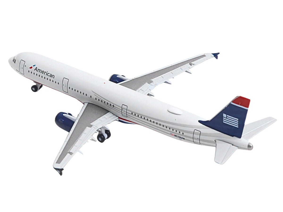 Airbus A321 Commercial Aircraft "American Airlines" (N578UW) Gray with Blue Tail 1/500 Diecast Model by Herpa LuxuryLifeWay Online Store