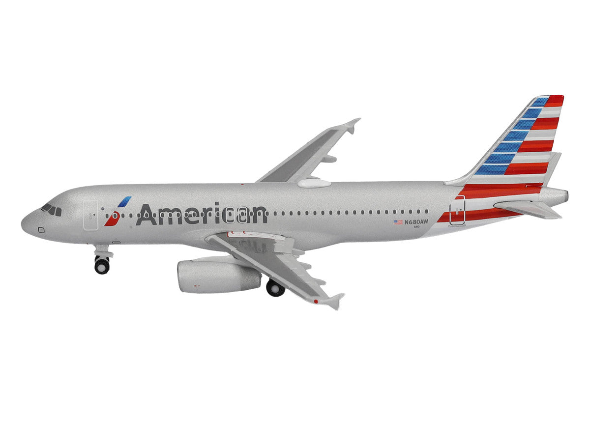 Airbus A320 Commercial Aircraft "American Airlines" (N680AW) Silver with Blue and Red Tail 1/500 Diecast Model Airplane by Herpa LuxuryLifeWay Online Store