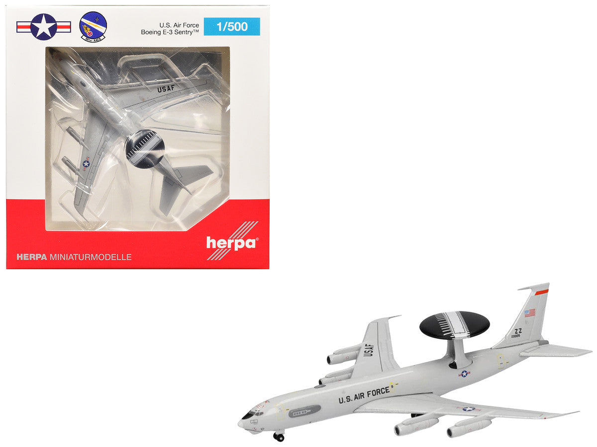 Boeing E-3 Sentry Aircraft "961st Airborne Air Control Squadron Kadena Air Base" (81-0005) United States Air Force 1/500 Diecast Model Airplane by Herpa LuxuryLifeWay Online Store