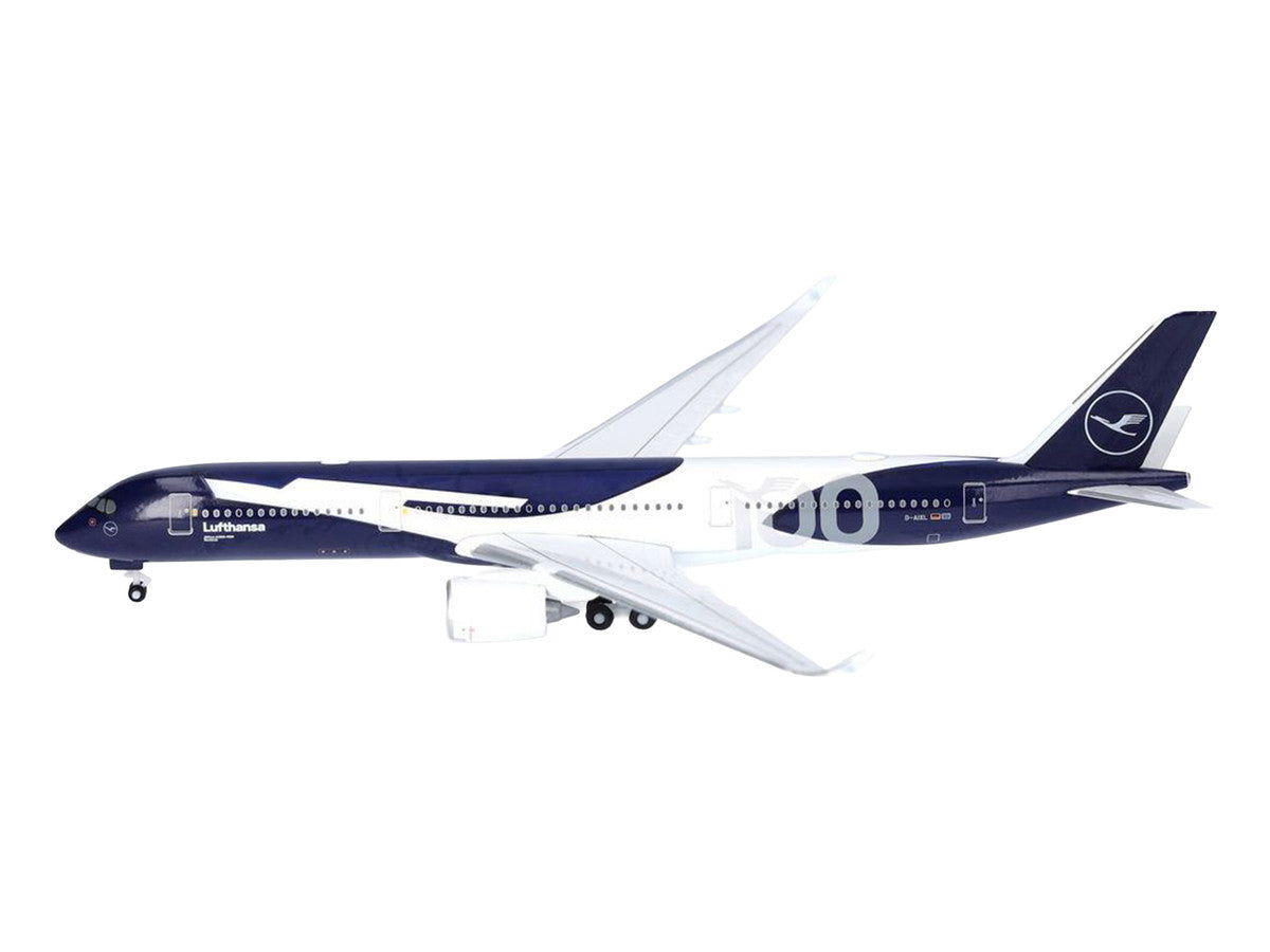 Airbus A350-900 Commercial Aircraft "Lufthansa 100 Years" (D-AIXL) Blue with Graphics 1/500 Diecast Model Airplane by Herpa LuxuryLifeWay Online Store