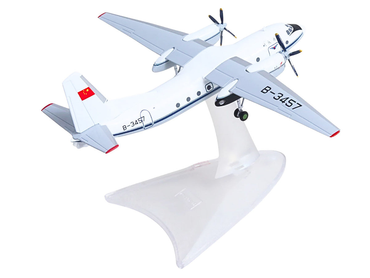 Xian Y-7 Commercial Aircraft "CAAC Airlines" (B-3457) White with Blue Stripes 1/200 Diecast Model by Herpa LuxuryLifeWay Online Store