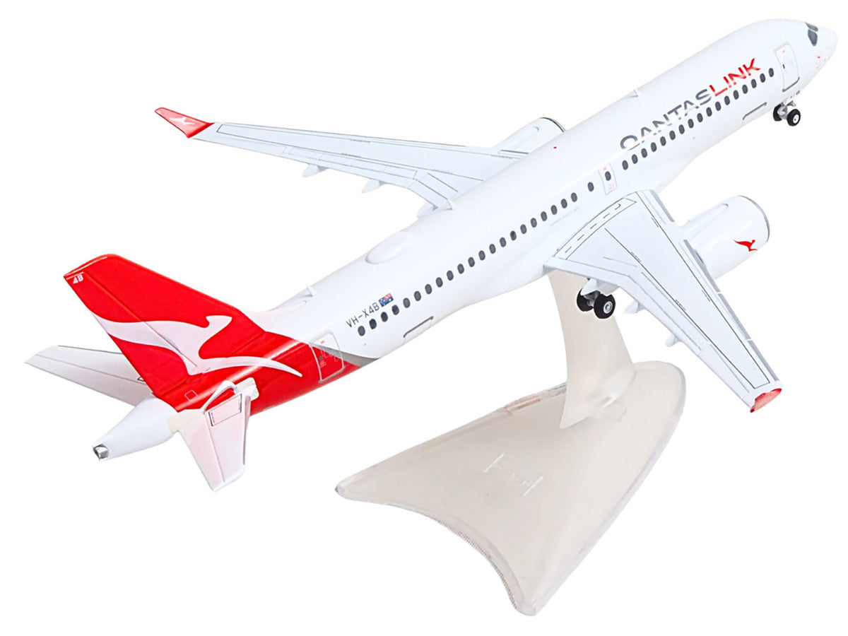 Airbus A220-300 Commercial Aircraft "QantasLink" (VH-X4B) White with Red Tail 1/200 Diecast Model by Herpa LuxuryLifeWay Online Store