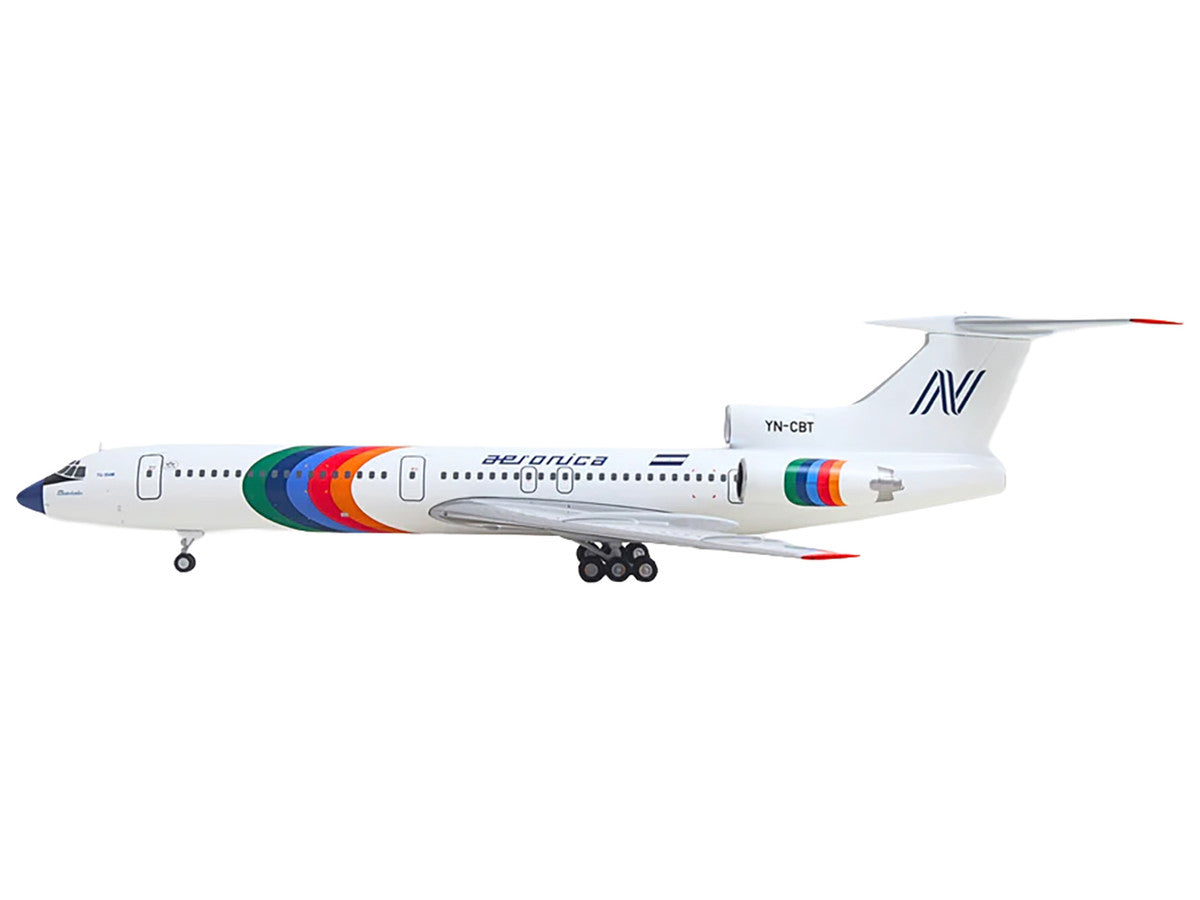 Tupolev TU-154M Commercial Aircraft "Aeronica" (YN-CBT) White with Stripes 1/200 Diecast Model by Herpa LuxuryLifeWay Online Store
