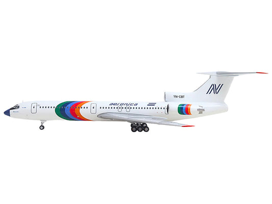 Tupolev TU-154M Commercial Aircraft "Aeronica" (YN-CBT) White with Stripes 1/200 Diecast Model by Herpa LuxuryLifeWay Online Store