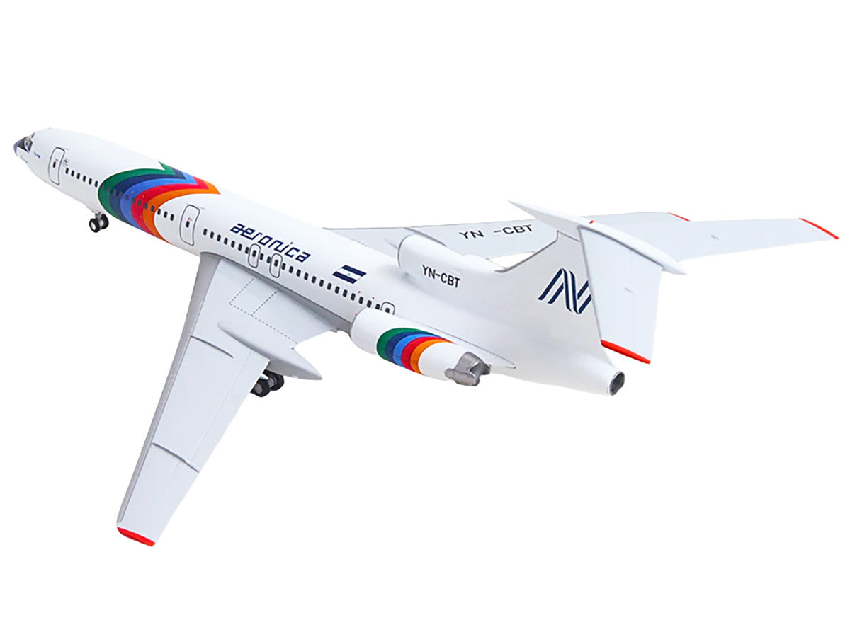 Tupolev TU-154M Commercial Aircraft "Aeronica" (YN-CBT) White with Stripes 1/200 Diecast Model by Herpa LuxuryLifeWay Online Store