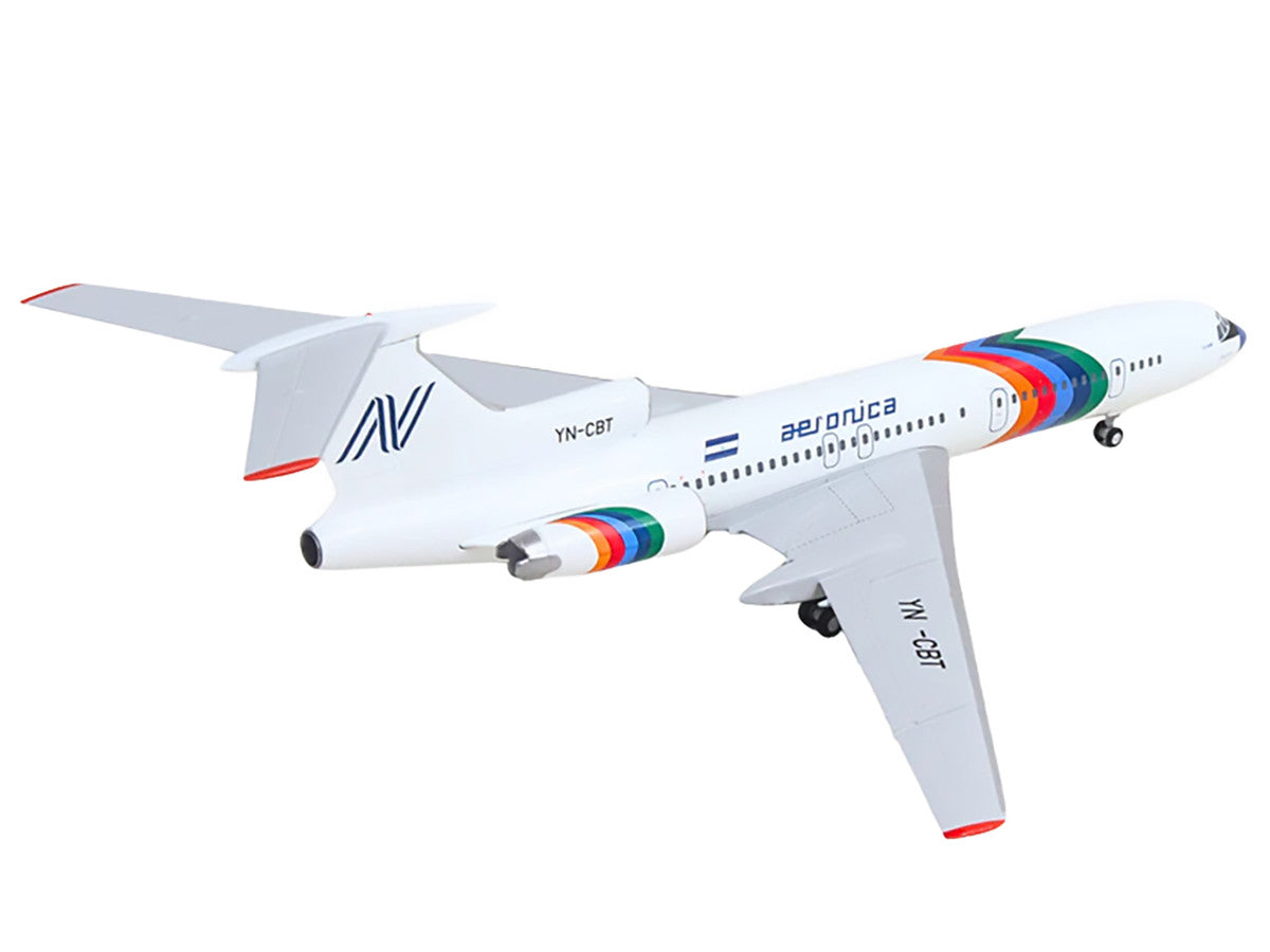 Tupolev TU-154M Commercial Aircraft "Aeronica" (YN-CBT) White with Stripes 1/200 Diecast Model by Herpa LuxuryLifeWay Online Store