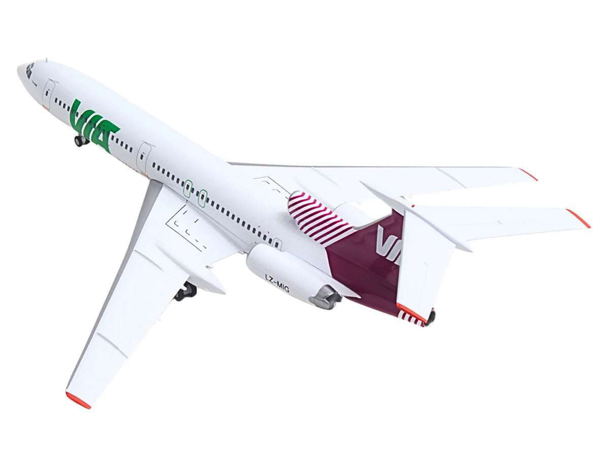 Tupolev TU-154M Commercial Aircraft "Air Via" (LZ-MIG) White with Red Tail 1/200 Diecast Model by Herpa LuxuryLifeWay Online Store