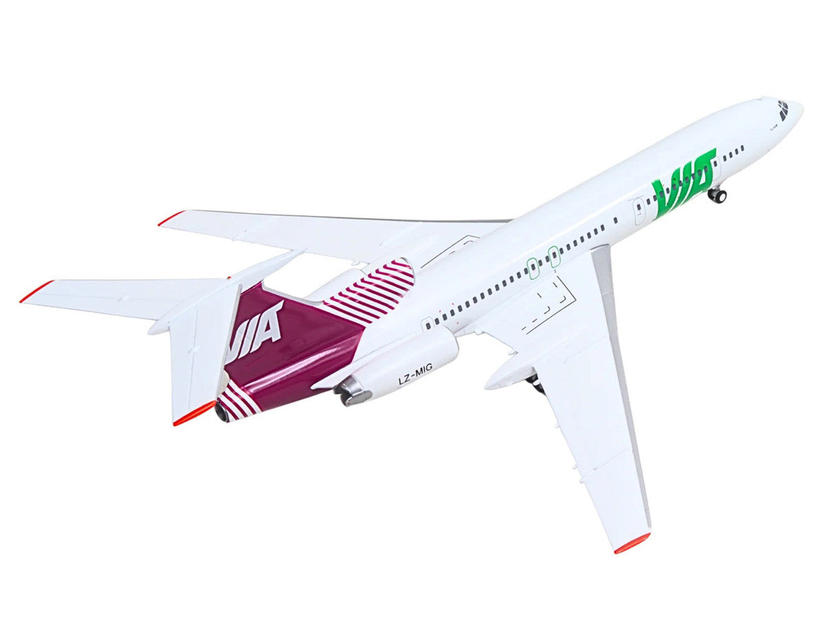 Tupolev TU-154M Commercial Aircraft "Air Via" (LZ-MIG) White with Red Tail 1/200 Diecast Model by Herpa LuxuryLifeWay Online Store