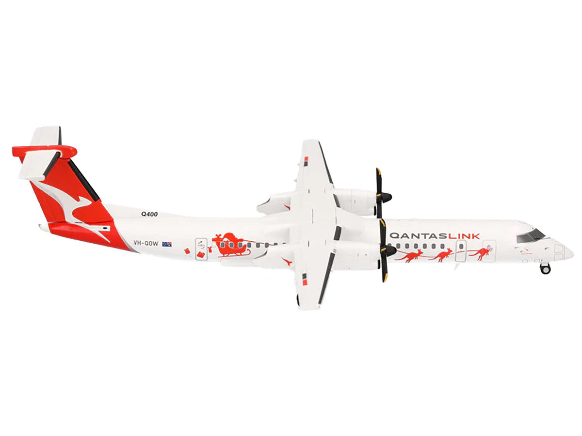 Bombardier Q400 Commercial Aircraft "QantasLink - Dasher-8 Livery" (VH-QOW) White with Graphics 1/200 Diecast Model Airplane by Herpa LuxuryLifeWay Online Store