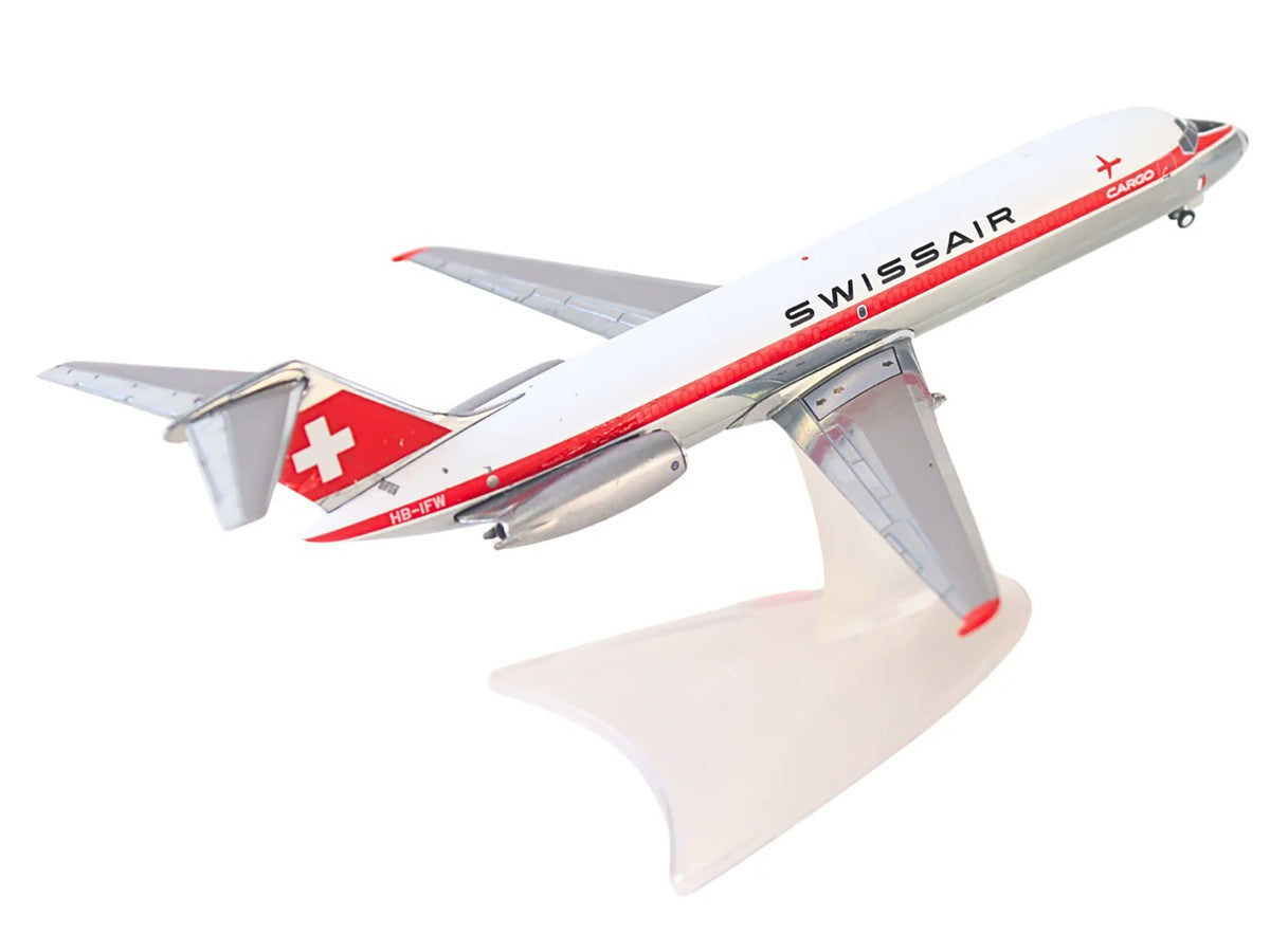 Douglas DC-9-30F Commercial Aircraft "Swissair" (HB-IFW) White with Red Stripes 1/200 Diecast Model Airplane by Herpa LuxuryLifeWay Online Store
