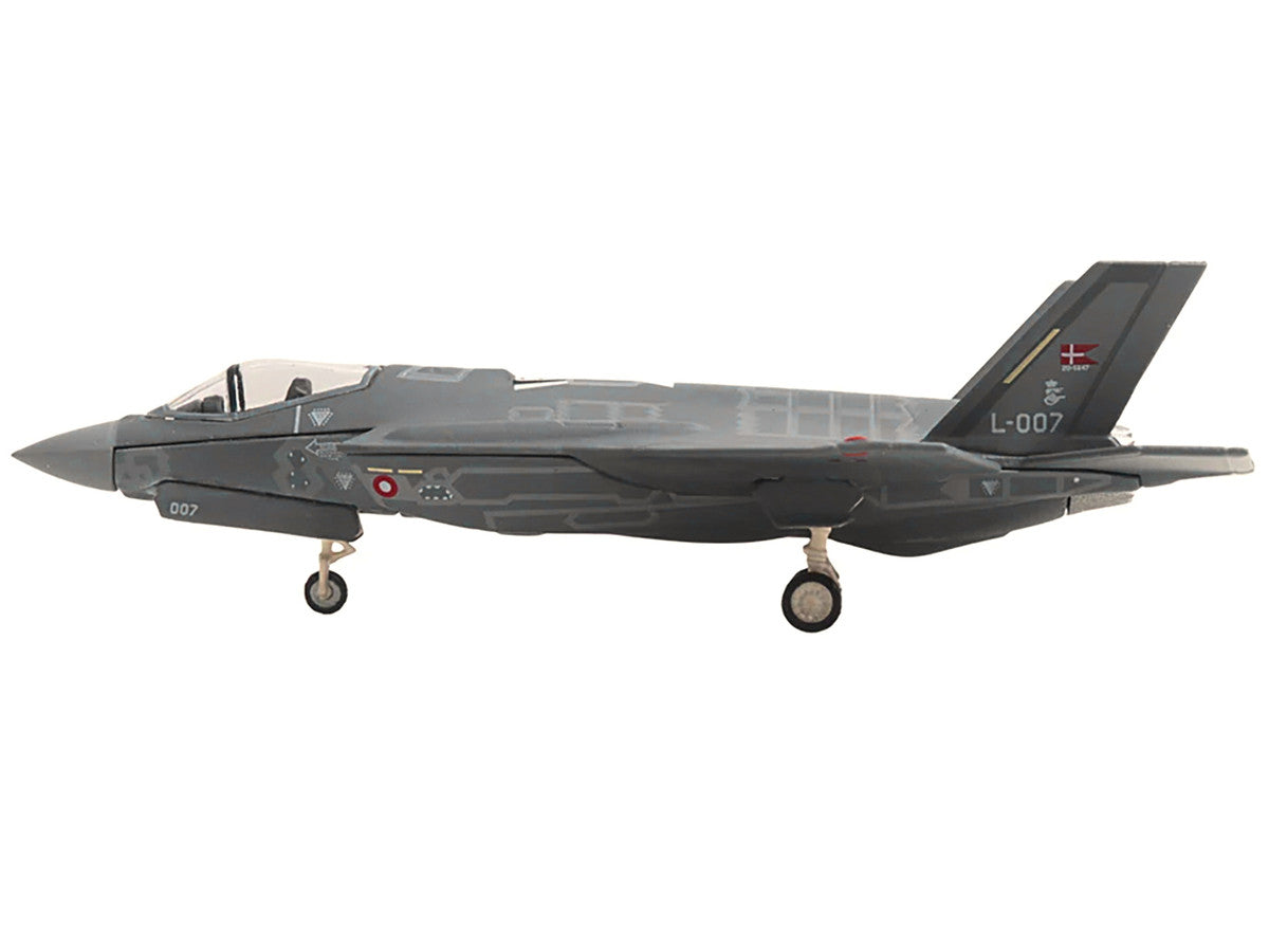 Lockheed Martin F-35A Lightning II Aircraft "Eskadrille 727 Skrydstrup Air Base" (L-007) Royal Danish Air Force 1/200 Diecast Model by Herpa LuxuryLifeWay Online Store