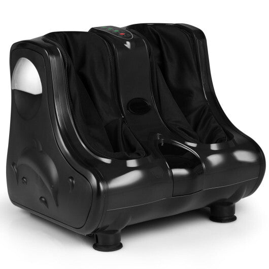 Costway Leg Massager Shiatsu Kneading Rolling Vibration Heating Foot Calf Black LuxuryLifeWay Online Store