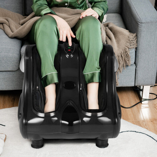 Costway Leg Massager Shiatsu Kneading Rolling Vibration Heating Foot Calf Black LuxuryLifeWay Online Store