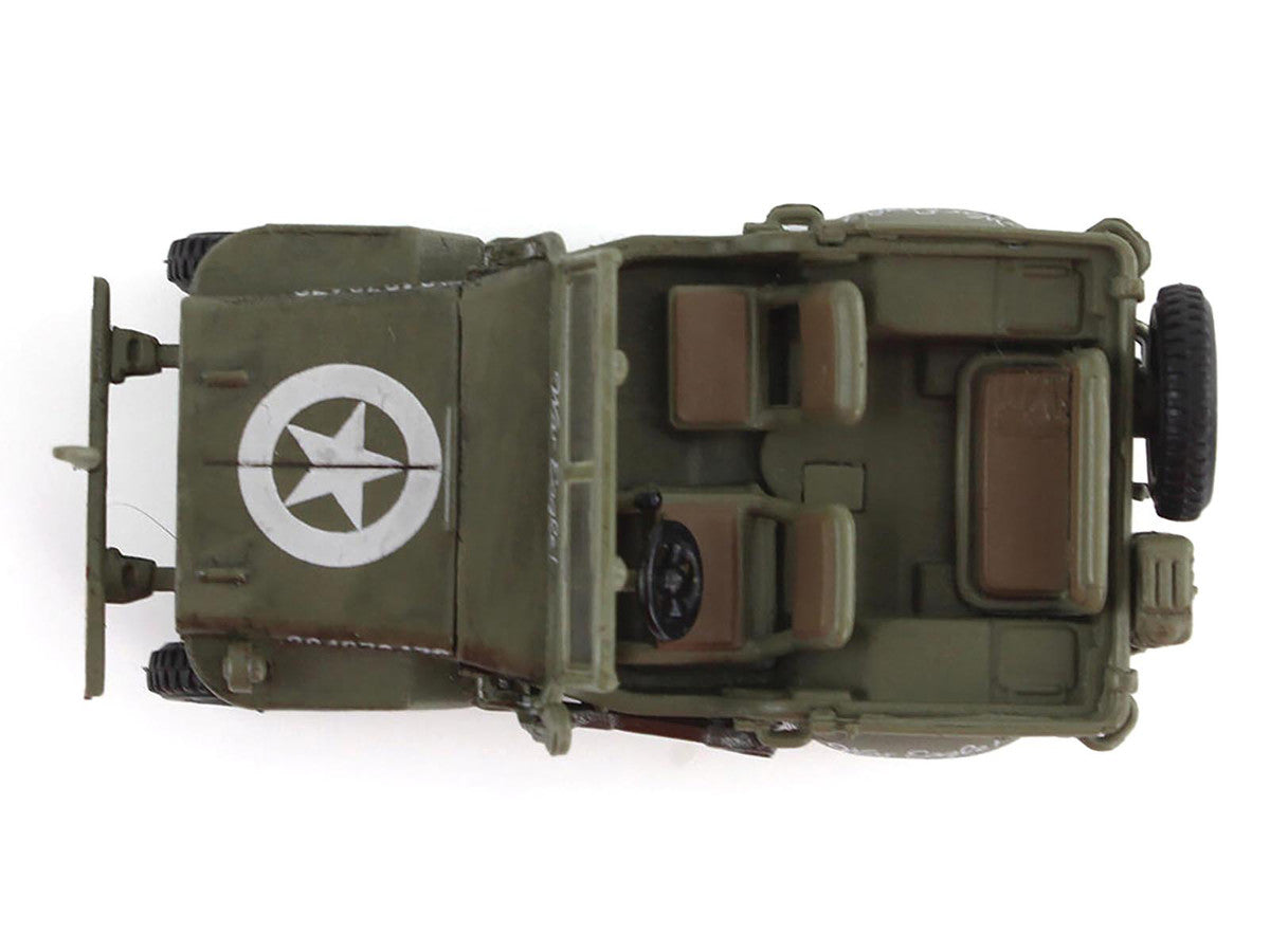 U.S. 1/4 ton Military Vehicle Olive Drab "Gen. George Patton US 3rd Army War Eagle" (1945) United States Army "Ground Power Series" 1/72 Diecast Model by Hobby Master LuxuryLifeWay Online Store