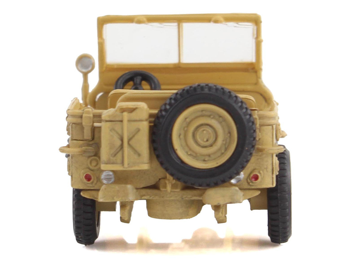 U.S. 1/4 ton Military Vehicle Desert Sand "British 8th Army Gen. Bernard Montgomery Sicily" (1943) Royal Army "Ground Power Series" 1/72 Diecast Model by Hobby Master LuxuryLifeWay Online Store