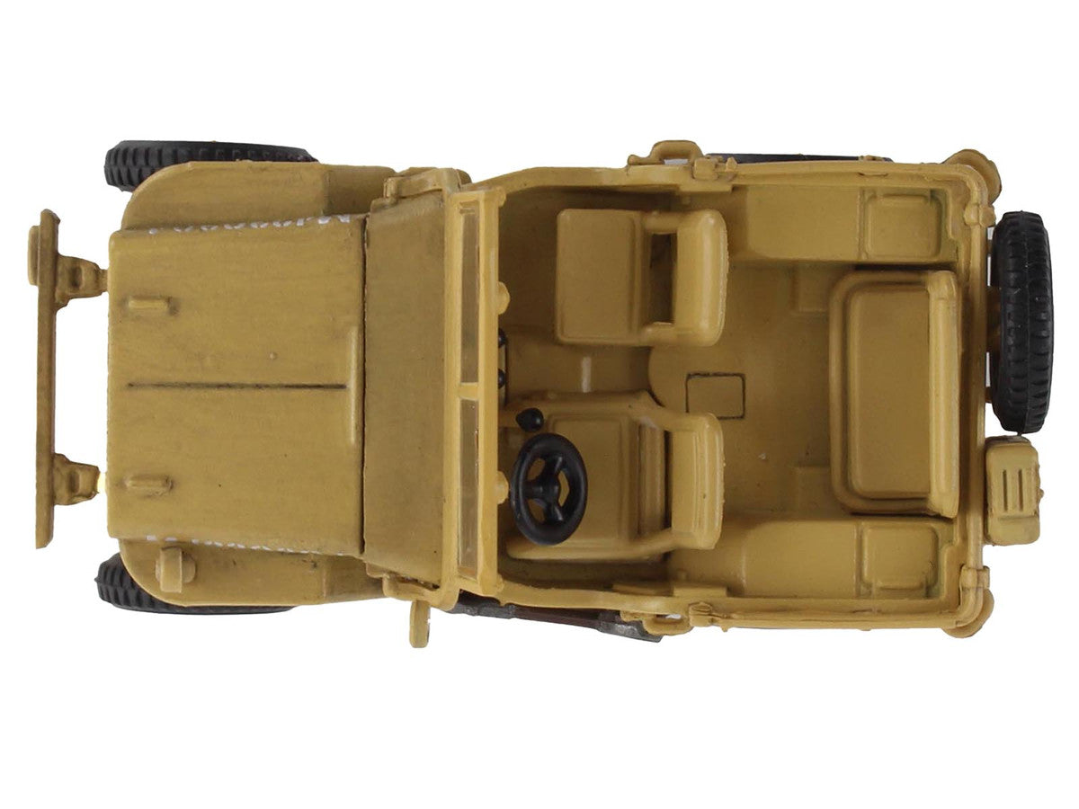 U.S. 1/4 ton Military Vehicle Desert Sand "British 8th Army Gen. Bernard Montgomery Sicily" (1943) Royal Army "Ground Power Series" 1/72 Diecast Model by Hobby Master LuxuryLifeWay Online Store
