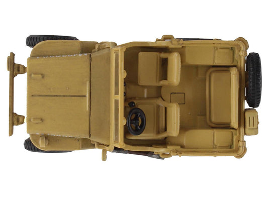 U.S. 1/4 ton Military Vehicle Desert Sand "British 8th Army Gen. Bernard Montgomery Sicily" (1943) Royal Army "Ground Power Series" 1/72 Diecast Model by Hobby Master LuxuryLifeWay Online Store