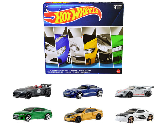 "European Theme" 6 piece Set Diecast Model Cars by Hot Wheels LuxuryLifeWay Online Store