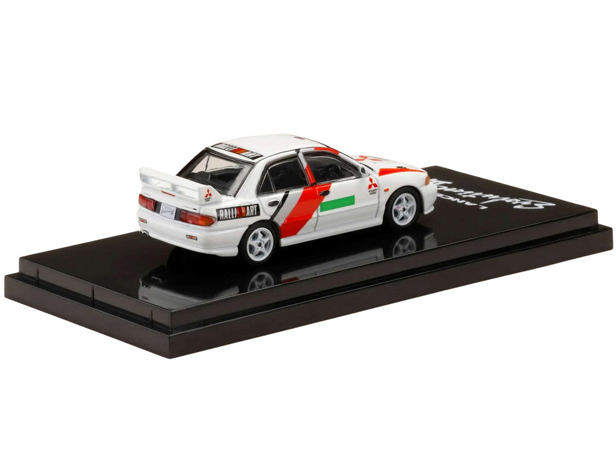 Mitsubishi Lancer RS Evolution III RHD (Right Hand Drive) Scortia White "Groupe A Promotion" 1/64 Diecast Model Car by Hobby Japan LuxuryLifeWay Online Store