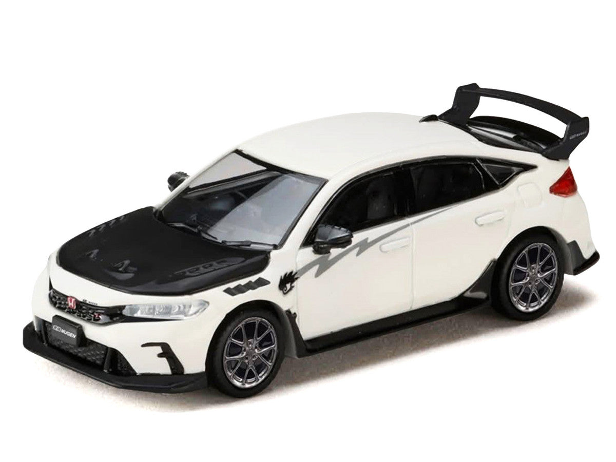 Honda Civic Type R (FL5) RHD (Right Hand Drive) Championship White with Carbon Hood "MUGEN Group B" (2025) "JDM64" Series by Hobby Japan LuxuryLifeWay Online Store