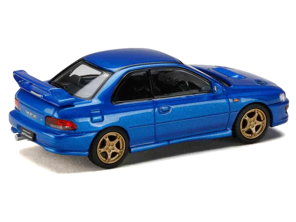 Subaru Impreza WRX Type R Sti Version V RHD (Right Hand Drive) Sonic Blue Mica "JDM64" Series 1/64 Diecast Model Car by Hobby Japan LuxuryLifeWay Online Store