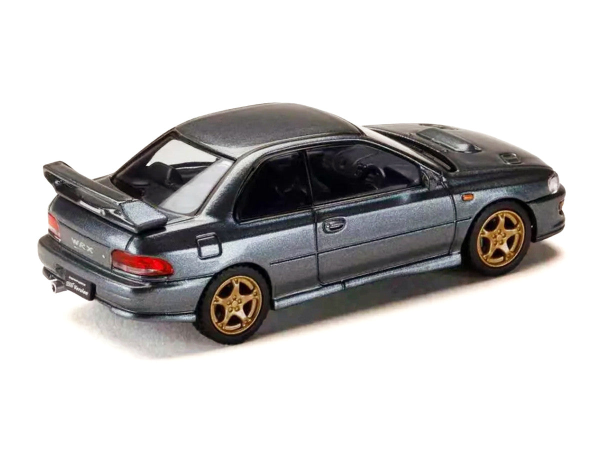 Subaru Impreza WRX Type R Sti Version V RHD (Right Hand Drive) Cool Gray Metallic "JDM64" Series 1/64 Diecast Model Car by Hobby Japan LuxuryLifeWay Online Store
