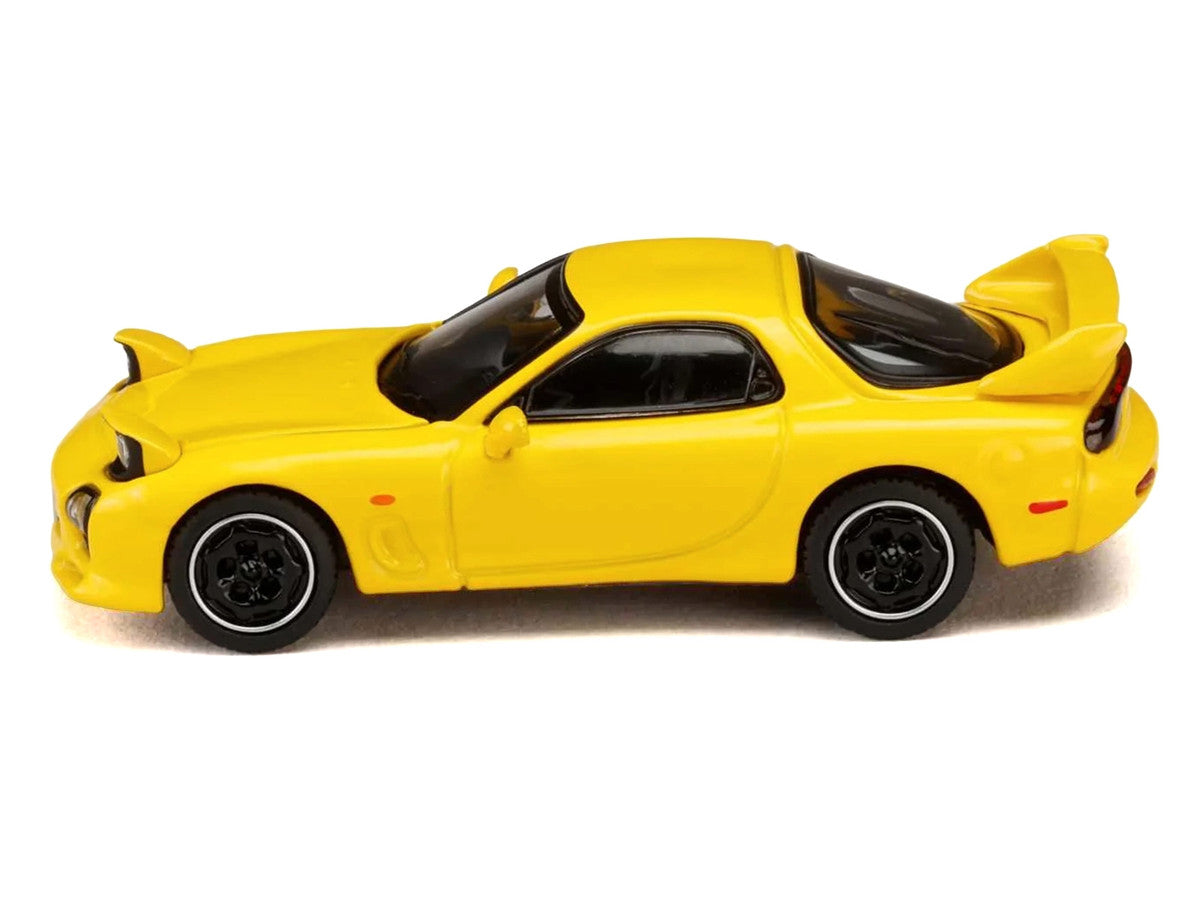 Mazda RX-7 (FD3S) RHD (Right Hand Drive) Yellow "Initial D" (1995-2013) Manga "Diorama Set Series" 1/64 Diecast Model Car by Hobby Japan LuxuryLifeWay Online Store