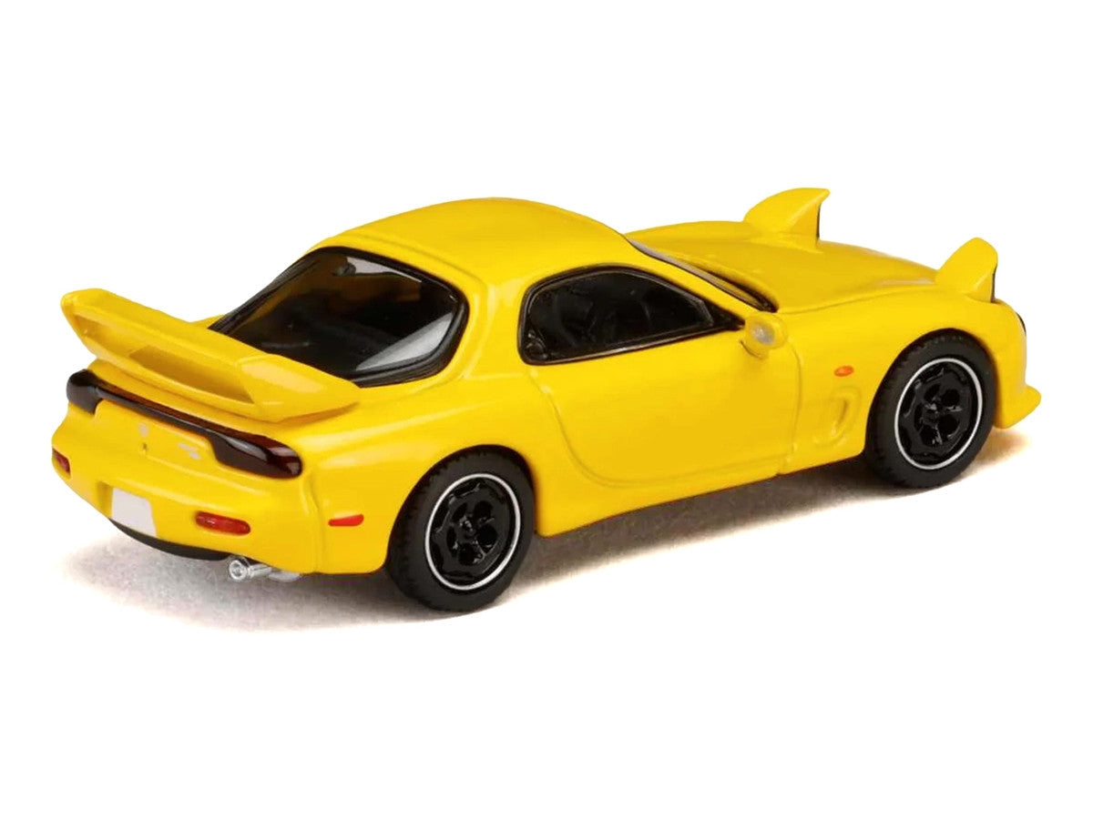 Mazda RX-7 (FD3S) RHD (Right Hand Drive) Yellow "Initial D" (1995-2013) Manga "Diorama Set Series" 1/64 Diecast Model Car by Hobby Japan LuxuryLifeWay Online Store