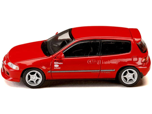 Honda Civic (EG6) RHD (Right Hand Drive) "Myogi Night Kids" Red "Initial D" (1995-2013) Manga "Diorama Set Series" 1/64 Diecast Model car by Hobby Japan LuxuryLifeWay Online Store