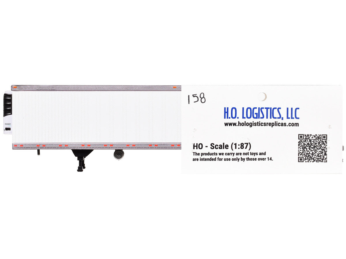 Box Trailer with Reefer White 1/87 (HO) Scale Plastic Model by HO Logistics LuxuryLifeWay Online Store