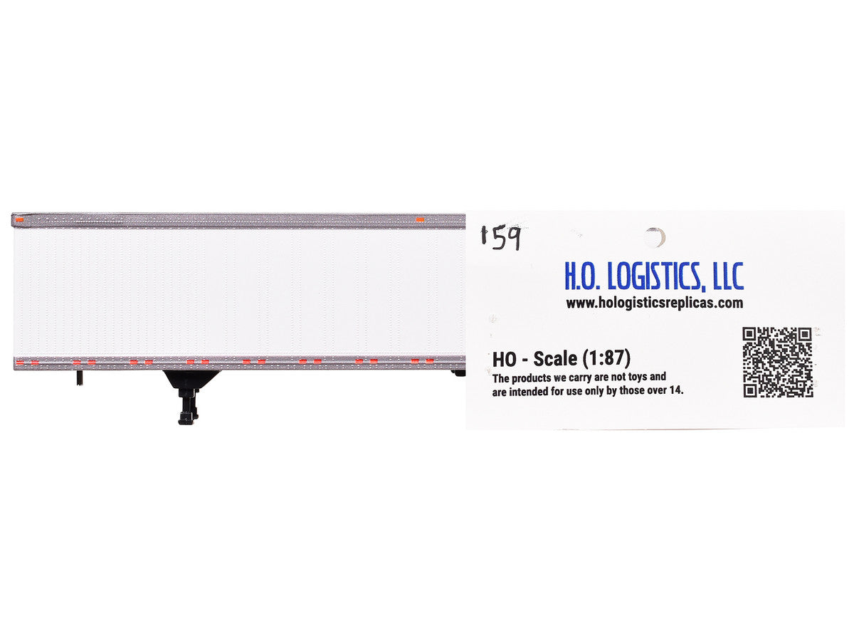 Box Dry Goods Trailer White 1/87 (HO) Scale Plastic Model by HO Logistics LuxuryLifeWay Online Store