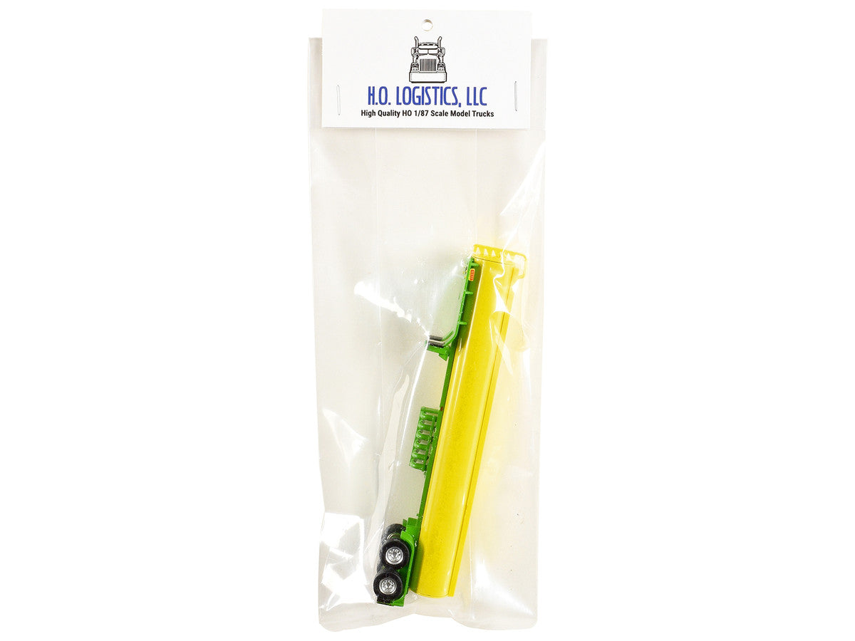 Tanker Trailer Yellow and Green 1/87 (HO) Scale Plastic Model by HO Logistics LuxuryLifeWay Online Store