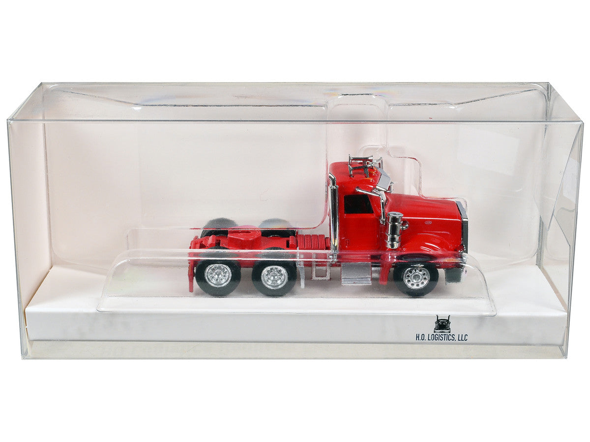 Peterbilt 367 Day Cab Red 1/87 (HO) Scale Plastic Model Car by HO Logistics LuxuryLifeWay Online Store