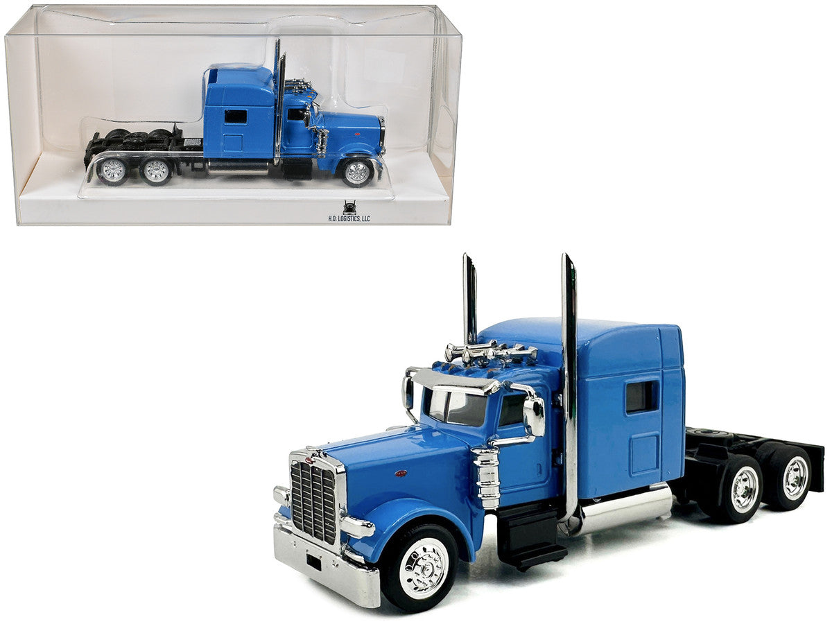 Peterbilt 389 Truck Tractor with Sleeper Cab Baby Blue 1/87 (HO) Scale Plastic Model Car by HO Logistics LuxuryLifeWay Online Store