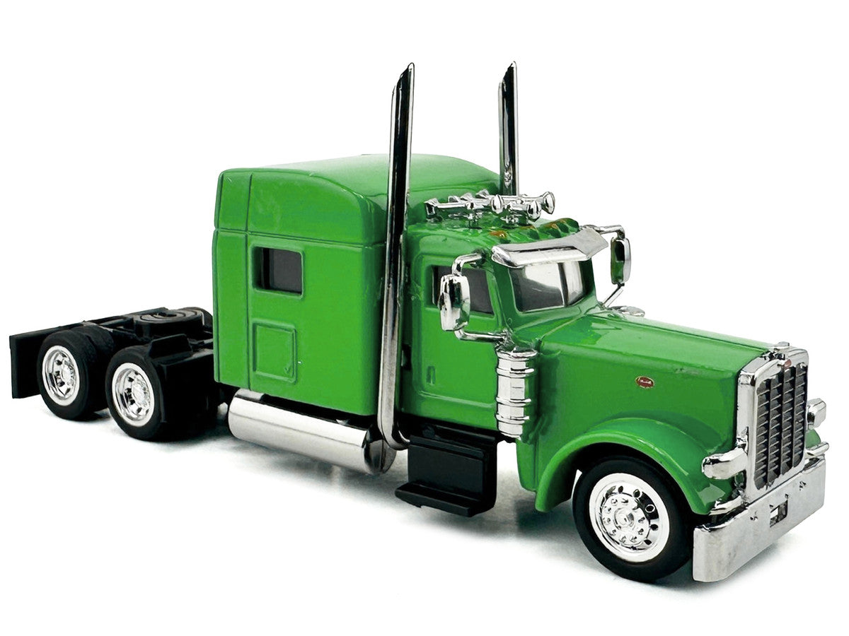 Peterbilt 389 Truck Tractor with Sleeper Cab Lime Green 1/87 (HO) Scale Plastic Model Car by HO Logistics LuxuryLifeWay Online Store