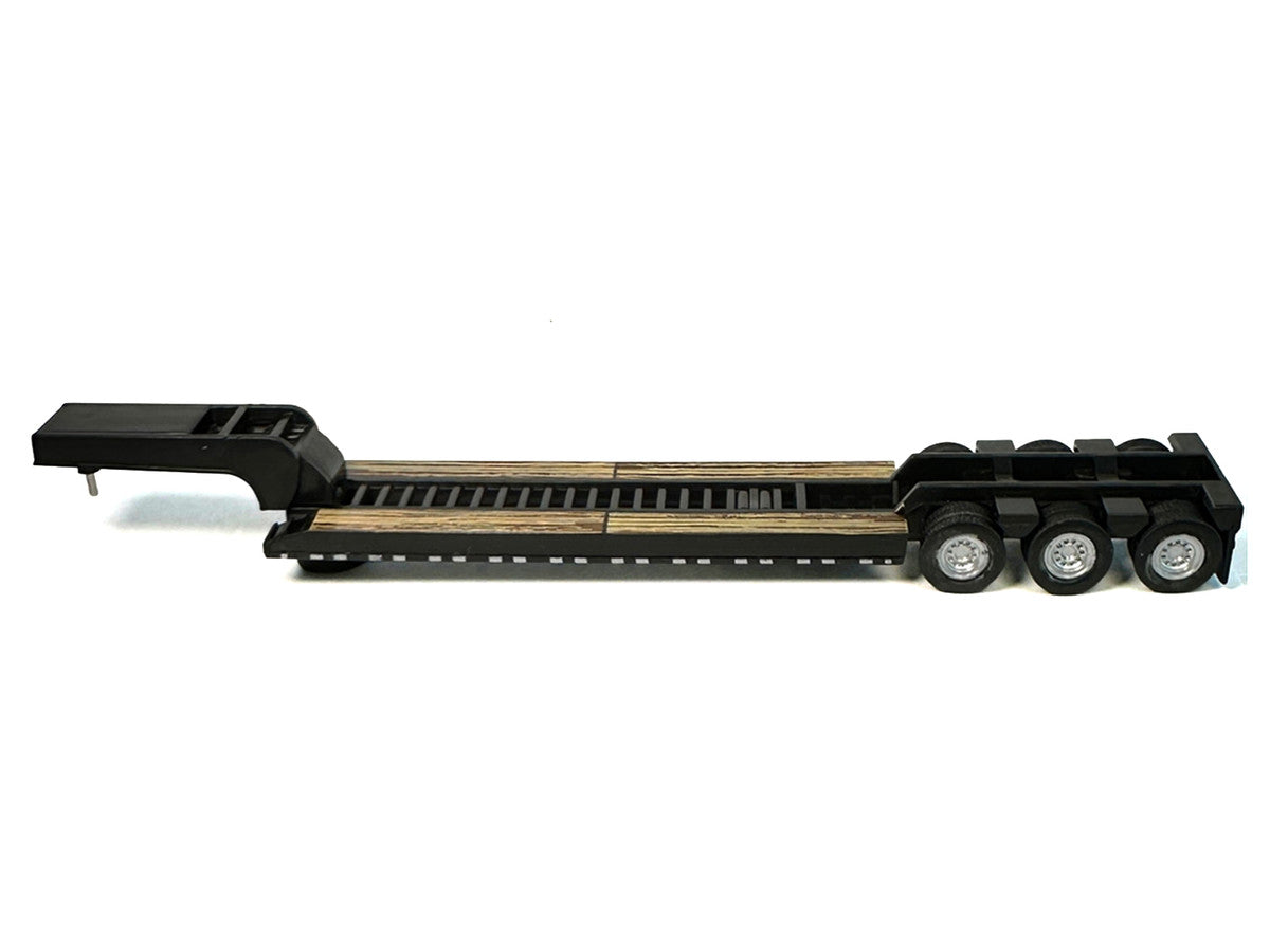 Peterbilt 389 Truck Tractor with Sleeper Cab Lime Green and Low Boy Flatbed Trailer Black Combo Set 1/87 (HO) Plastic Model Car by HO Logistics LuxuryLifeWay Online Store