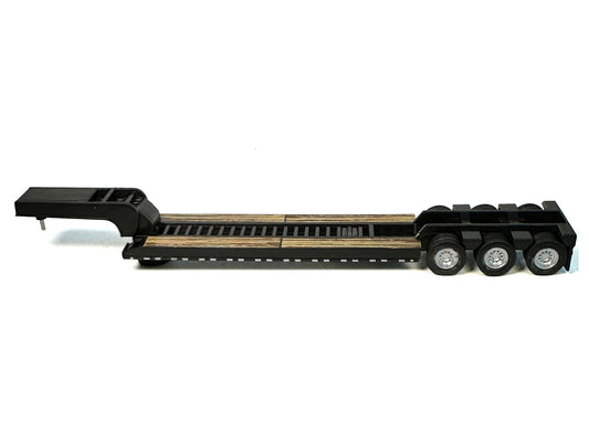Peterbilt 389 Truck Tractor with Sleeper Cab Lime Green and Low Boy Flatbed Trailer Black Combo Set 1/87 (HO) Plastic Model Car by HO Logistics LuxuryLifeWay Online Store
