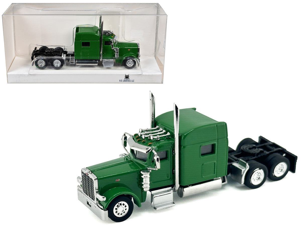 Peterbilt 389 Truck Tractor with Sleeper Cab Green 1/87 (HO) Scale Plastic Model Car by HO Logistics LuxuryLifeWay Online Store