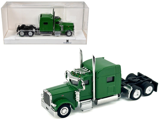 Peterbilt 389 Truck Tractor with Sleeper Cab Green 1/87 (HO) Scale Plastic Model Car by HO Logistics LuxuryLifeWay Online Store